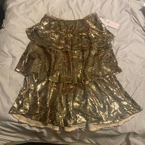 COPY - Layered Gold Skirt